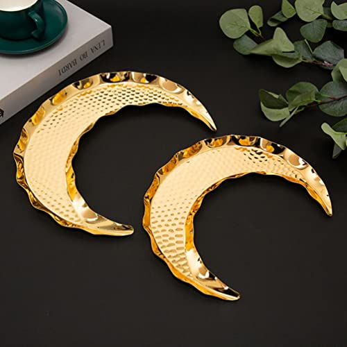 Eid Mubarak Decorations Serving Tray Food Serving Plate Fruit Dessert Plates Dessert Food Storage Container Ramadan Muslim Islamic Party Golden Eid Mubarak Tray
