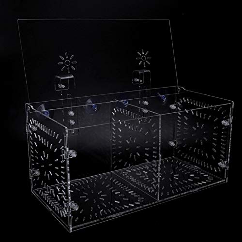 Fish Isolation Breeding Box Acrylic Incubator Floating Aquarium Hatchery Breeding and Parenting Box for Fish Aquarium(30CM*15CM*15CM)