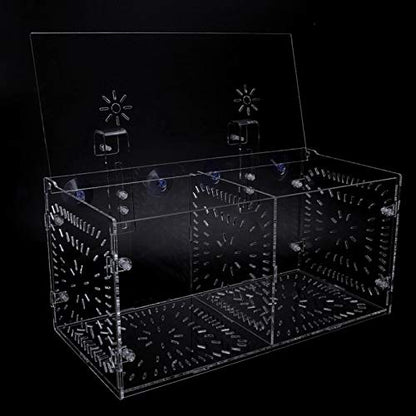 Fish Isolation Breeding Box Acrylic Incubator Floating Aquarium Hatchery Breeding and Parenting Box for Fish Aquarium(30CM*15CM*15CM)