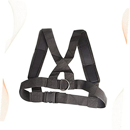 KESYOO Adjustable Sled Fitness Strap Heavy Duty Resistance Training Harness with No Slip Belt System for Core and Posterior Chain Workouts Black Exercise Shoulder Strap