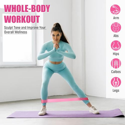 Deekin 20 Pcs Resistance Bands for Women Men 10-115 Lbs 5 Different Resistance Levels Loop Exercise Bands for Leg Working Gym - color: Red