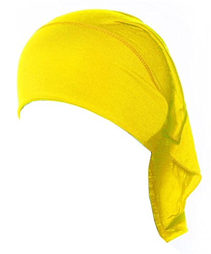 4 X Womens Muslim Mini Inner Hijab Caps Underscarf - color: Pink+w+lavender+yellow