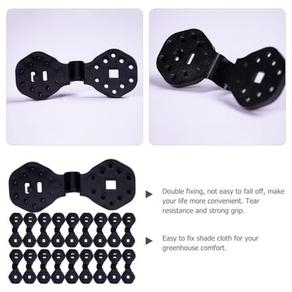 Ciieeo 100pcs Sunshade Clips and Reusable Mesh Buckles for Garden Greenhouse, round Tarp Clips with Strong Grip, Outdoor Shade Cloth Clamps for Backyard and Farming Structures
