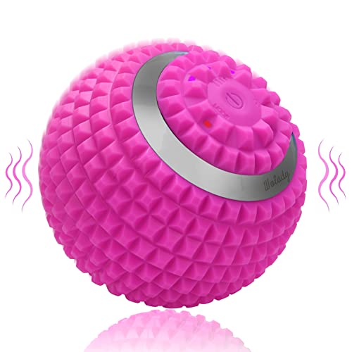 Vibrating Massage Ball 4-Speed High-Intensity Fitness Yoga Massage Roller, Relieving Muscle Tension Pain & Pressure Massaging Balls (Pink) - color: Pink