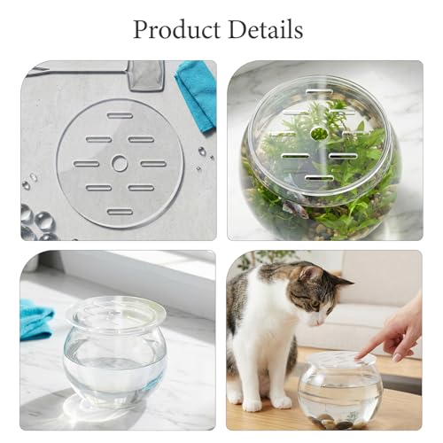 Round Clear Tank Lid - Round Acrylic Aquarium Lid - 5.12" Tank Protective Cover - Replacement Accessories for Fish Bowl Terrarium - size: 13.00X13.00X0.30CM