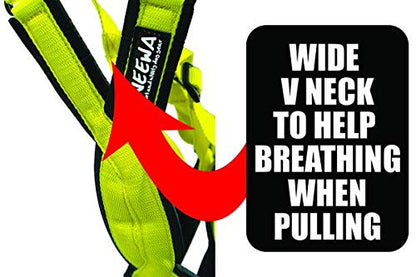 Neewa Adjustable Sled Pro X Harness - Large, Red (22-29" Neck, 38-42" Chest, 23-36" Back) - Dog Pull, Run, Sled, Bike, Cart, Scooter, and Ski - color: Red, size: Large