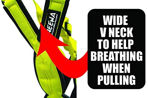 Neewa Adjustable Sled Pro Harness (Large, Pink), Dog Harness for Large Breeds, Giant Dogs, Sled Pulling - color: Pink, size: Large
