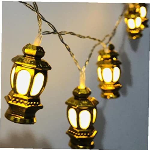 Ramadan Led Lights Warm White Plastic Kareem Lantern Decor Eid Festival Party Decoration Supplies