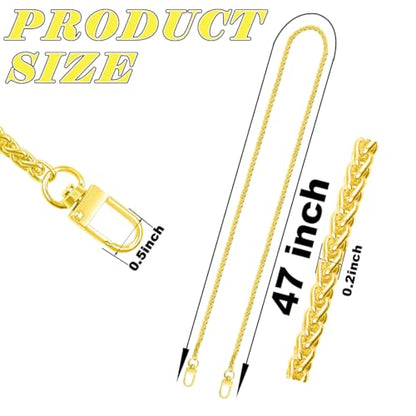 ELANE 4 PCS Purse Chain Straps,47" Purse Straps Purse Chains for Handbags Accessories for Crossbody Bags Purses - color: O-gold