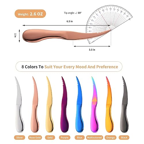 Shrimp Deveining tool Multi-Colored Shrimp Deveiner Tool Stainless Steel Shrimp Peeler and Deveiner Tool Seamless Shrimp Peeler for Easy Shrimp Deveining (Silver)