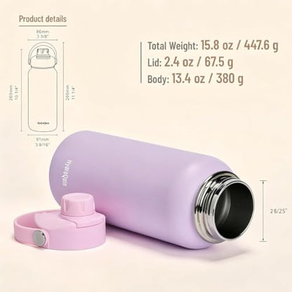 32oz Keep Cold Water Bottle with Comfort GripHandle | Gym Water Bottle, Insulated SteelWaterBottle with Wide Mouth, No Straw - color: PU