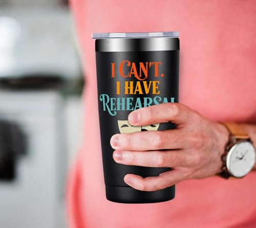 Fufandi Broadway Musical Gifts, Theater Gifts - World Theatre Day, Birthday, Chistmas Gift for Theater Lovers Actors Music Teacher - Tumbler Cup 20oz - color: Broadway Black