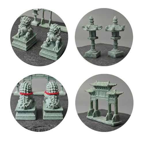 5pcs mini Oriental Chinese Decor Environmentally Friendly Natural Stone Non-Toxic and Harmless for Zen Garden Accessories，Fish Tank，Bonsai Accessories，Aquarium Ornament