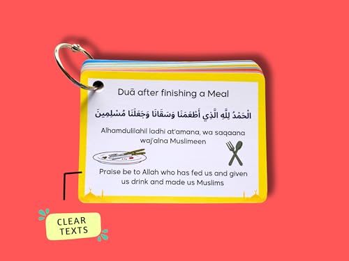 20 Islamic Daily Dua Cards, Islamic Duas Gift for Children and Adults, Ramadan, Dua Cards Translation and Transliteration for Muslims