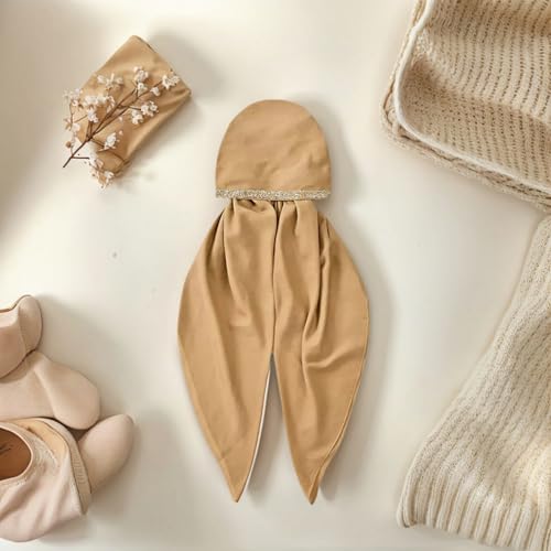 Instant Hijab for Women: Hijab Scarf, Hijabs for Women Muslim, Muslim Head Scarf, Easy Slip on - color: Camel