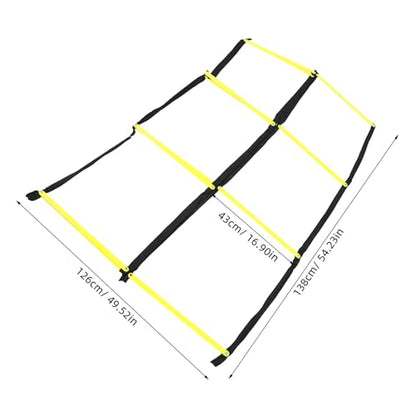 Toddmomy Training Ladder for Footwork: Nine-Square Agility Ladder Soccer and Football Training - Portable Rope Design for Speed and Agility Workouts