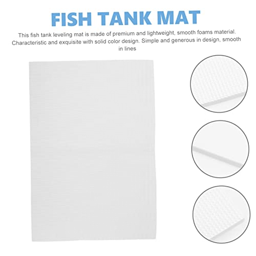 Mikikit Shockproof Aquarium Pad Nonslip Fish Tank Cushioning Mat Thick Insulated Bottom for Fish Tanks Protects Reduces - color: White