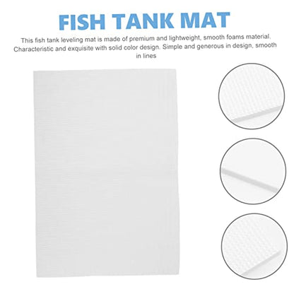 Mikikit Shockproof Aquarium Pad Nonslip Fish Tank Cushioning Mat Thick Insulated Bottom for Fish Tanks Protects Reduces - color: White