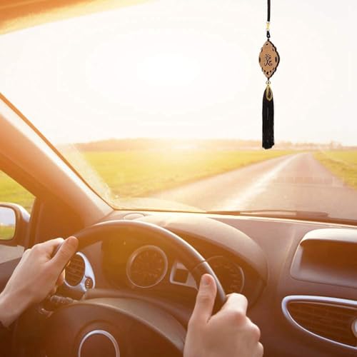 Muslim Car Hanging Ornament, Islamic Rearview Mirror Decor with Tassel for Vehicle Interior Decoration