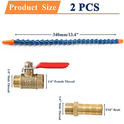 Waziaqoc Adjustable Magnetic Base with Round Nozzle Coolant Pipe Hose | 1/4PT Thread, Flexible Water Oil Coolant, For Drainage Polishing, Gems Jade Stones - size: 1pc Round Nozzle Hose with Magnetic Base