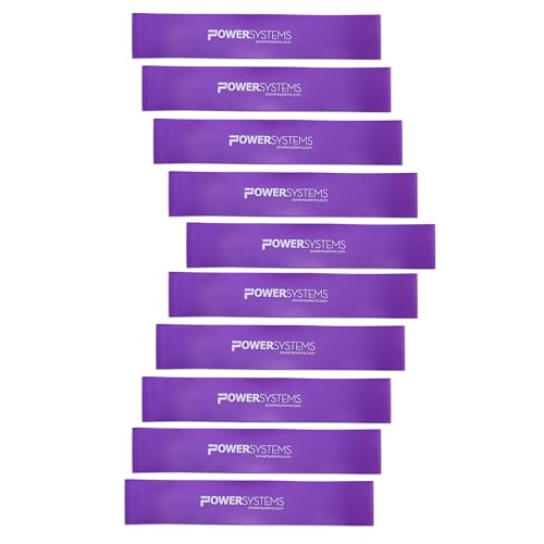 Power Systems Versa Loops Commercial Grade Resistance Bands 10 Pack Color Coded Exercise Loop Bands for Strength Training Physical Therapy Home Gym - style: Extra Heavy