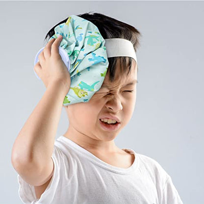 Nuanchu 3 Pieces Ice Bags for Injuries Reusable Ice Pack Hot Cold Water Bag 6, 9, 10 Inches Hot Cold Therapy and Pain Relief Pain Screw Top for Sports Knee Head Leg(Cute Style) - style: Cute Style