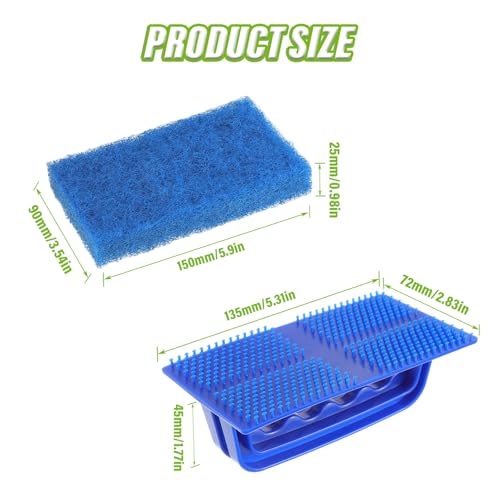 5 Pack Electric Cleaning Brush Pad Kitchen Bathroom Household Cleaning Pad Swimming Pool wall Cleaning Brush Heavy Duty Griddle Scrubber Scouring Pad and 1 Pack Handle kit(Multicolor) - color: Mix Color