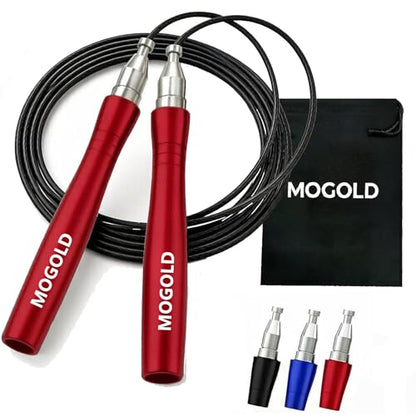 Speed Ropes Jump Rope For Men/Women-Tangle-Free-Self-Locking Screw-Free Design - color: Red