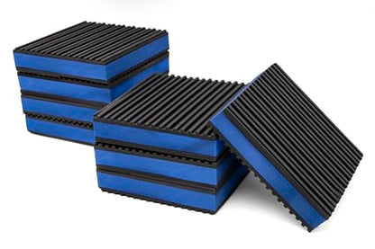 8-Pack Anti Vibration Pads, 4x4x7/8 Inch, EVA Rubber Isolation Mats | Heavy Duty Vibration Isolation Pads for Air Compressos, Conditioner, Treadmill, HVAC Washer Dryer