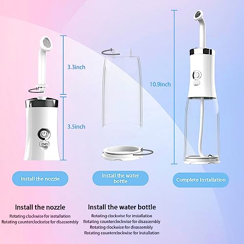Rechargeable Portable Bidet Sprayer, 4 Pressure Options for Personal Cleaning, Travel Bag Included - Essentials for Postpartum/Perineal/Hemorrhoid Care