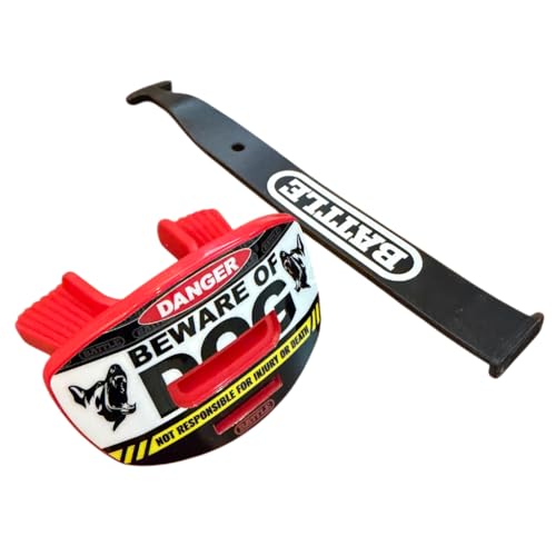 Battle Speed X Mouthguard with Interchangeable Thick Strap, for Football, Advanced Composite, BPA Free, Youth and Adult (Beware of Dog) - color: Beware of Dog