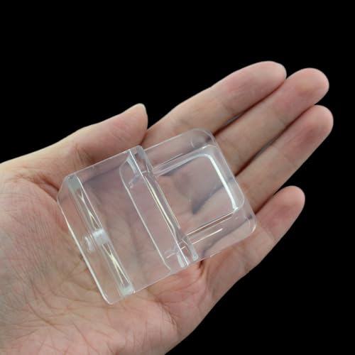 4PCS Transparent PC Plastic Aquarium Lid Clips with Screw Mesh Panel Anti Escape Fixing Clamp Suitable for 0.8 Inch Aquarium Glass Wall