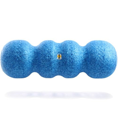 Rollga - High Density Foam Roller for Exercise & Back Pain, 18 inches | Patented Grooves Protect Spine & Bone, Bumps Reach Deeper, Design Mimics Hands-On Massage, Increase Flexibility 22% - color: Blue