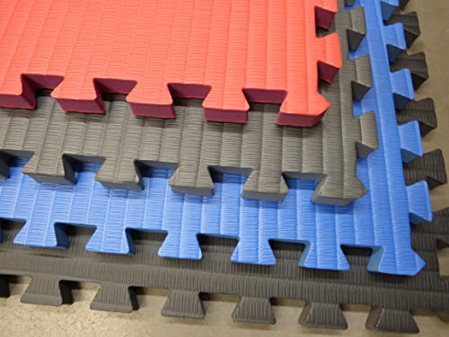 Square Brands - MMA EVA Foam Interlocking Puzzle Mats - 40" x 40" - color: Blue