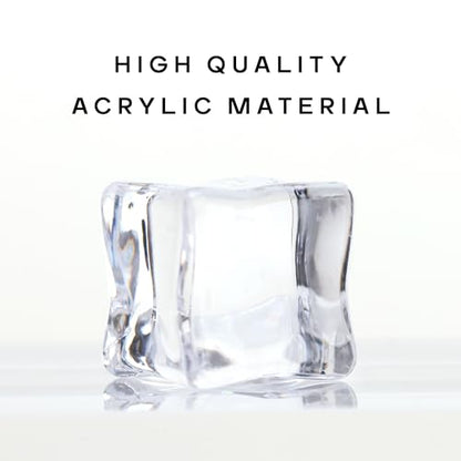 Acrylic Cubes - Gemstones and Crystals - Bag of 39 pcs Vase Filler Jewels for Crafts - Fish Tank Rocks - Sensory Bin Filler Gems for Crafting - Fake Ice Cubes - Clear - color: Clear Cubes