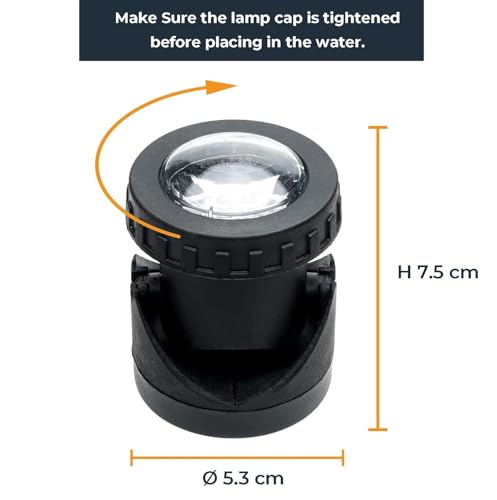 Warm White Pond Lights, 2500K Underwater Pond Light IP68 Waterproof Submersible Fountain Lights for Pond Fountain Waterfall - 2 Lights - size: 2 lights