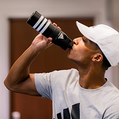 adidas 750 ML (28 oz) Stadium Refillable Plastic Sport Water Bottle - color: Signal Green/Black