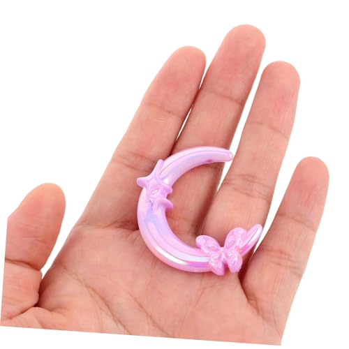 20pcs Acrylic Moon Crescent Beads Lightweight DIY Craft Beads for Phone Strap Keychain Pen Accessories and Bracelets Versatile Decoration Supplies for Handmade Jewelry and