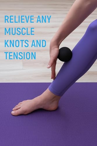 Massage Lacrosse Ball for Deep Tissue Relief - Trigger Point Therapy Ball for Plantar Fasciitis, Myofascial Release for Back, Shoulder, Foot - Massage Ball Roller - 1 Pack (Night Black) - color: Night Black