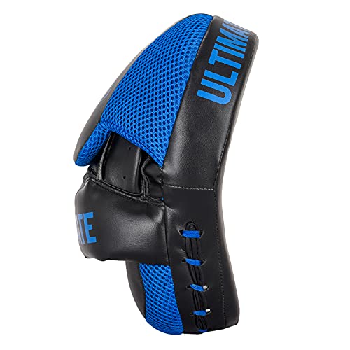 Macro Focused Curved Punching Mitts for Focused Hand Target Bag to Punch & Kickboxing, MMA Muay Thai Home Gym Training Pads for Men and Women - color: Blue