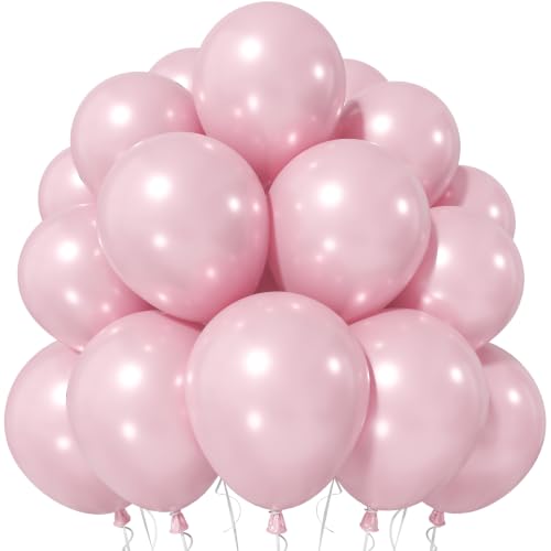 Jobkoo Pearl Dusty Pink Balloons, 12 Inch Pearl Blush Light Pink Balloon - color: 06-pink-26