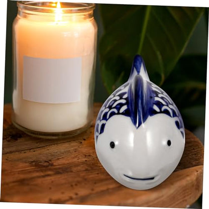 GARVALON 2pcs Aquarium Floating Animal Craft Adorable Ceramic Fish Statue for Fish Tank Decoration Lightweight Easy to Maintain Stunning for Home Office Decor