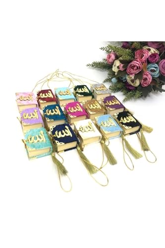 SODEF Mini Velvet Cover Quran - Gold Accent - Arabic Text - Normal Size - 601-650 Pages - Single Piece