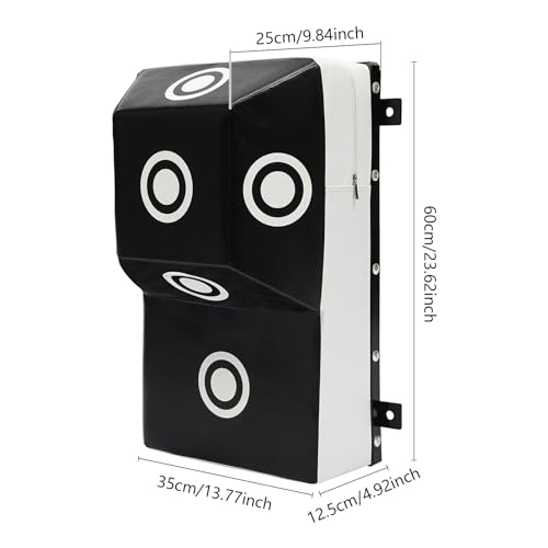 Wall Punching Bag, Black Wall Mount Uppercut Bag,Doorway Punching Bag,MMA Training Punching Target with Marking Points for Training Uppercuts Hooks Knees Elbows,90N Tear Resistance