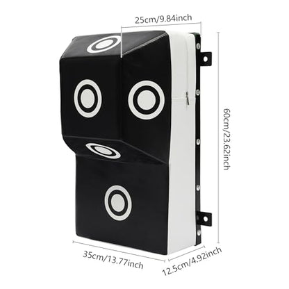 Wall Punching Bag, Black Wall Mount Uppercut Bag,Doorway Punching Bag,MMA Training Punching Target with Marking Points for Training Uppercuts Hooks Knees Elbows,90N Tear Resistance