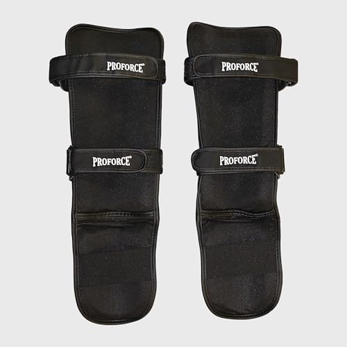 ProForce Martial Arts Combat Tactical Shin & Instep Guard - color: Black/White, size: X-Large