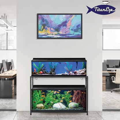 TITANEZE 65 Gallon Double Aquarium Stand (2 Stands in 1), Fish Tank Stand, Bird Cage Stand, 38.5" W x 33" H x 18.5" D