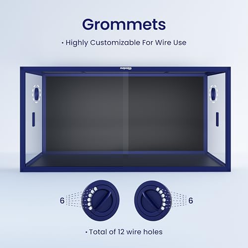 120 Gallon Reptile Tank for Bearded Dragon, Snake, Adult Reptile | Optimal Ventilation & Light Penetration by Rust Proof Mesh Top, Easy Assembly within 6 Steps with Clear Instruction - color: Dart Blue, size: 120 Gallon