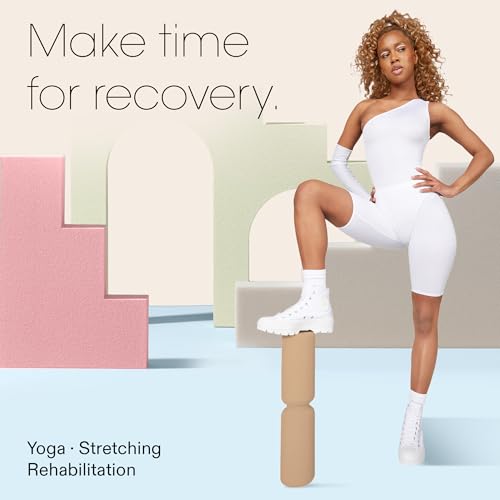 Bala Hourglass Foam Roller (Sand) - Soft Density Back Roller Foam for Physical Therapy, Deep Tissue Muscle Massage, Flexibility & Stretching - Workout Roller for Yoga, Neck, Back & Legs Exercise - color: Sand