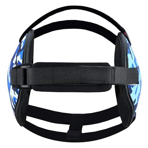 ROAR-INT Kid's Ear Guard BJJ Grappling Head Guard Adjustable Wrestling Headgear For Boys and Girls Earguard MMA Jiu Jitsu (Blue-Camo) - color: Blue-camo